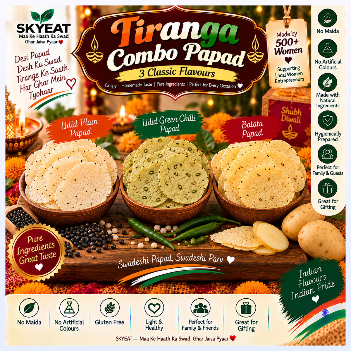 Tiranga Combo Papad
