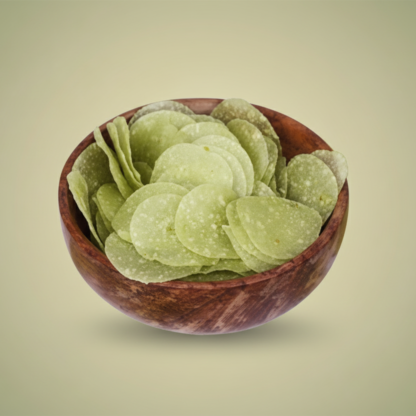 Sabudana Batata Green Papad - Mild Spicy Fasting Papad