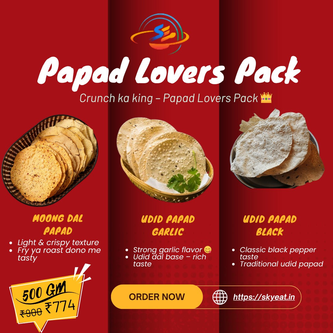 Papad Lovers Pack - 4 Variety Papad Combo