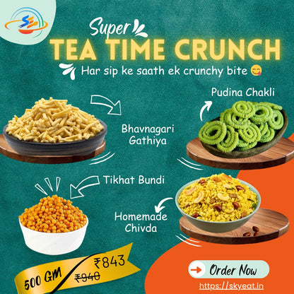 Tea Time Crunch Combo - 4 Snacks for Chai